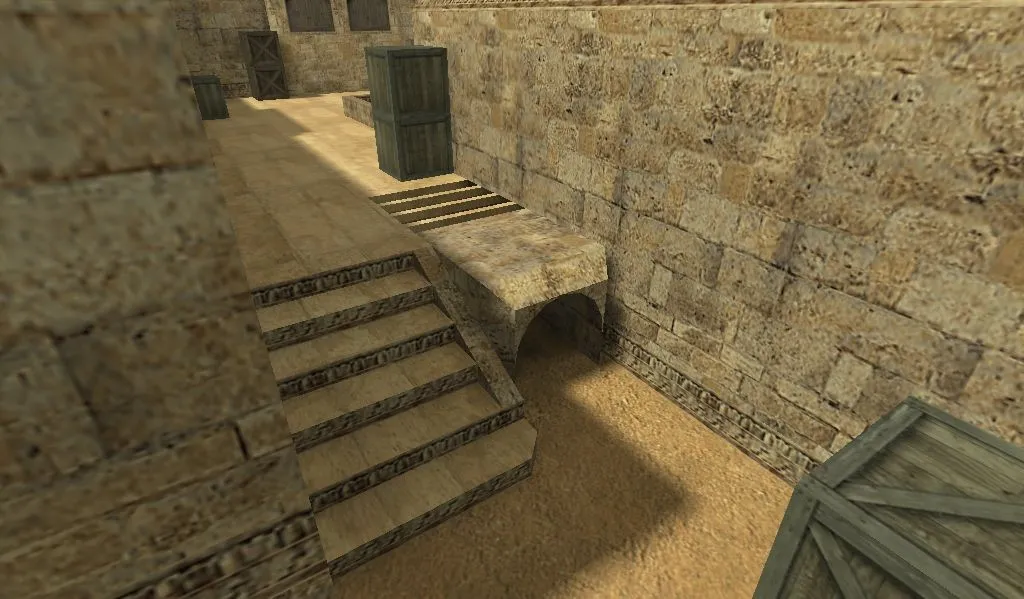 de_dust2_bliz для CS 1.6: баланс сторон, точки, .nav для ботов и оптимизация wpoly/epoly — скриншот 10