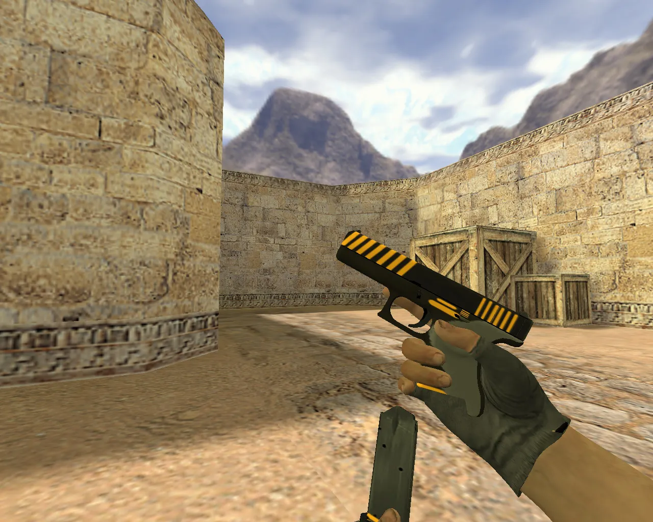 Скачать Модель «Glock Внимание» для CS 1.6 - Скачай сейчас - Скриншот
