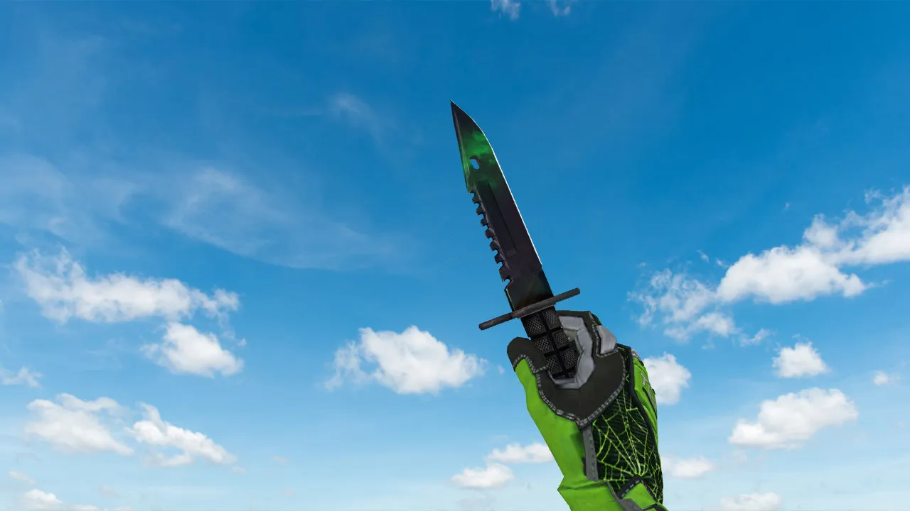 Скачать Модель ножа v_ M9 Bayonet Gamma Doppler Phase 1 для CS 1.6: p_ и w_ модели, звук, анимация осмотра - Скриншот