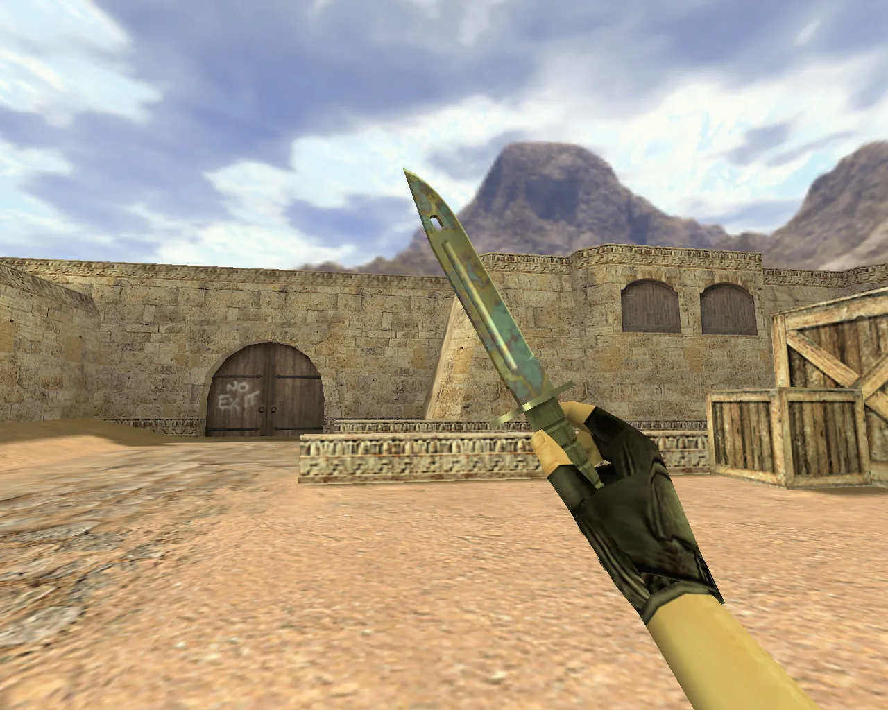 Скачать Модель ножа «Штык-нож Поверхностная закалка» v_knife_p, p_knife_p, w_knife_p для CS 1.6: звуки, анимации осмотра, текстуры - Скриншот