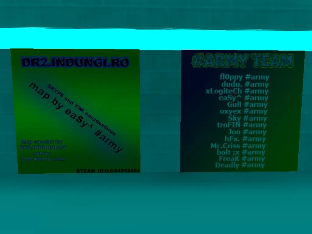 Скачать deathrun_army_blue_beta1 — карта deathrun для CS 1.6: тактика за терр и спецзадания, баланс и нав для ботов - Скриншот