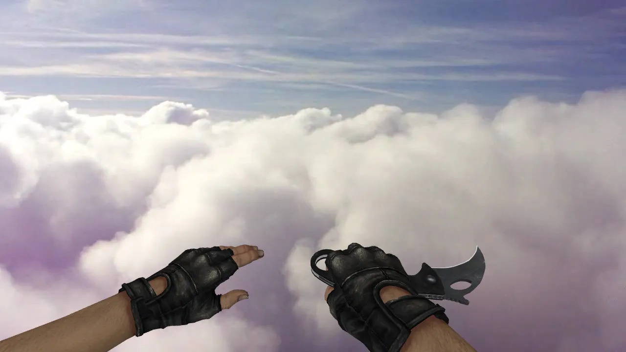 Скачать Модель ножа «Crash's Combat Karambit» для CS 1.6: v_ и p_ модели, звуки, анимация осмотра, текстуры - Скриншот