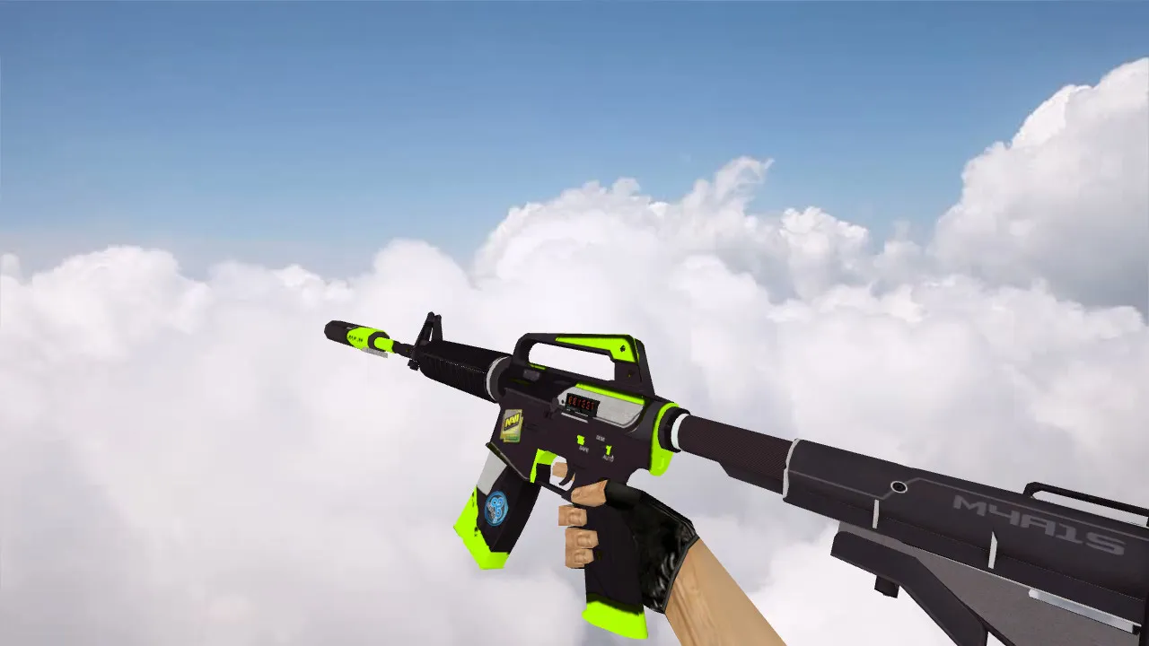 Скачать Модель v_m4a1 p_m4a1 w_m4a1 «M4A1 Green Сайрекс» для CS 1.6: звуки, анимация осмотра, текстуры, настройка - Скриншот