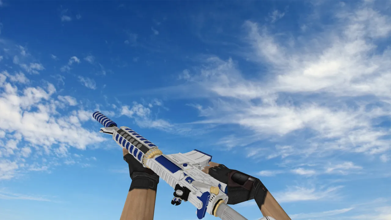 Скачать Модель M4A4 Astromech v_ модели для CS 1.6: анимация осмотра, звуки, текстуры и полный набор файлов - Скриншот