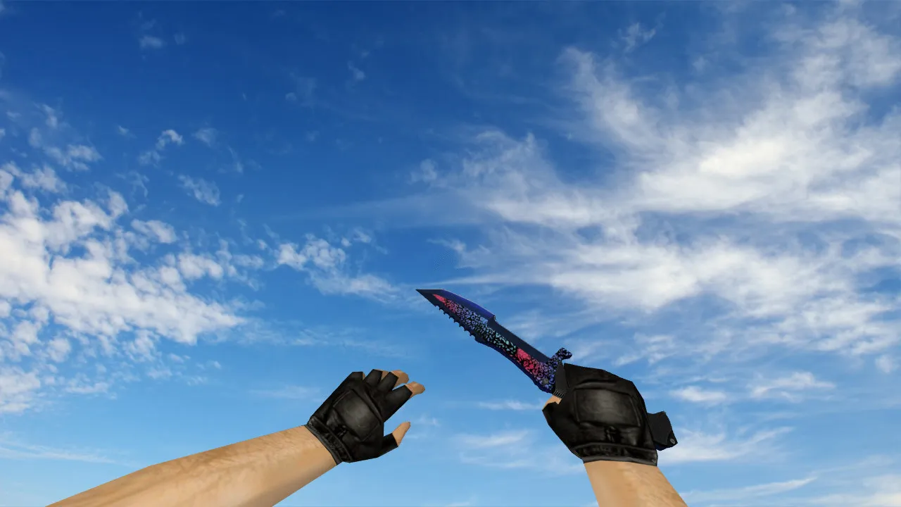 Модель ножа Huntsman Superfurry для CS 1.6: v_ и p_ модели, звуки, анимация осмотра и качество текстур — скриншот 3