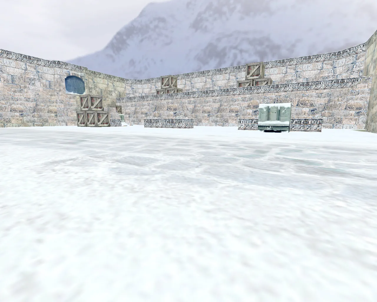 Скачать aim_snowy_winter для CS 1.6: тренировка прицела, точки спавна, маршруты и настройка сервера - Скриншот