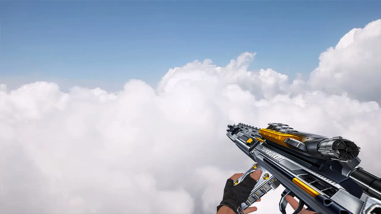 Скачать Модель АК-47 «TURBULENT-5» для CS 1.6: v_ и w_ модели, p_ view, звуки и анимация осмотра - Скриншот