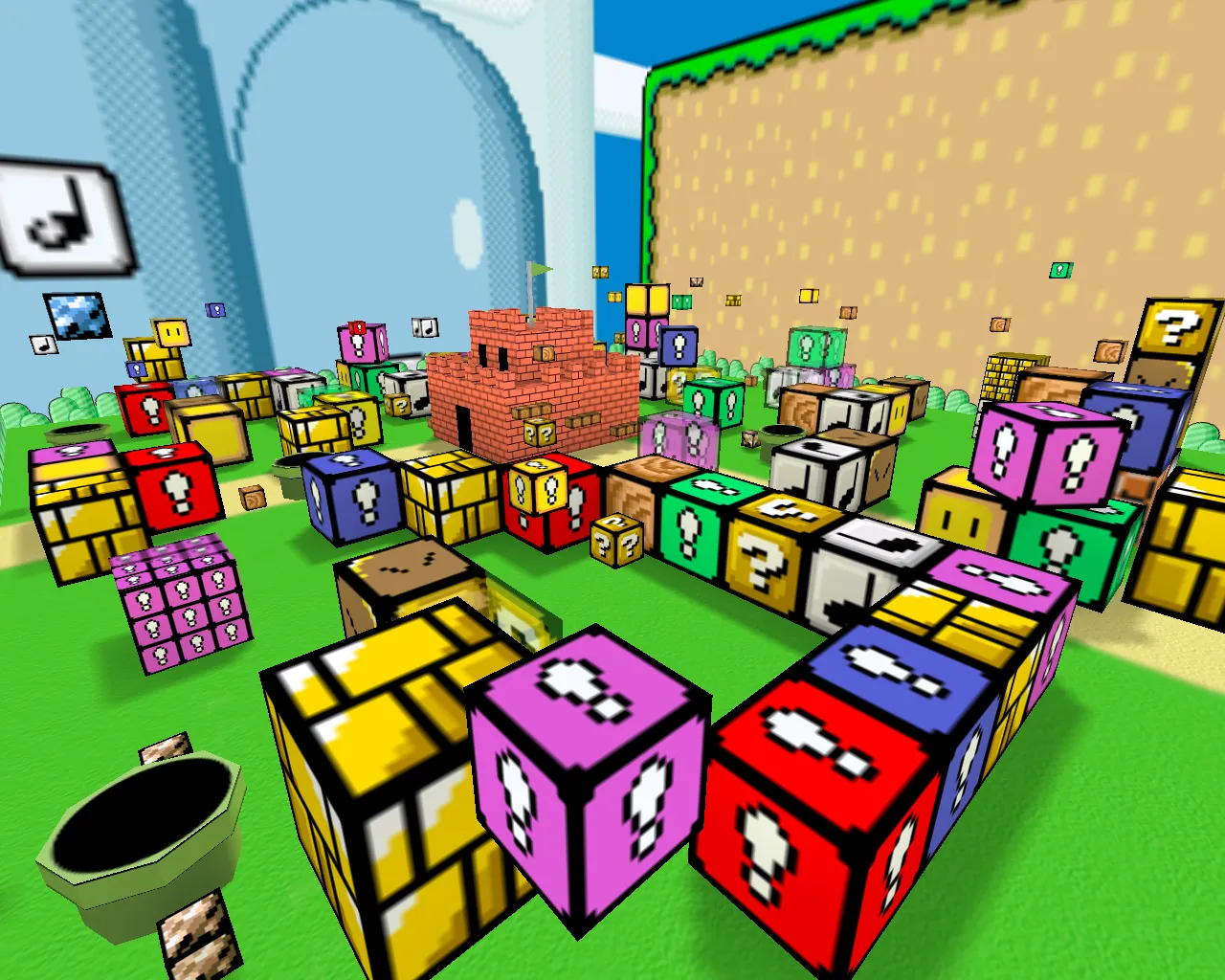 Скачать fy_marioblocks2 карта для CS 1.6: точки, раунды, .nav для ботов и оптимизация - Скриншот