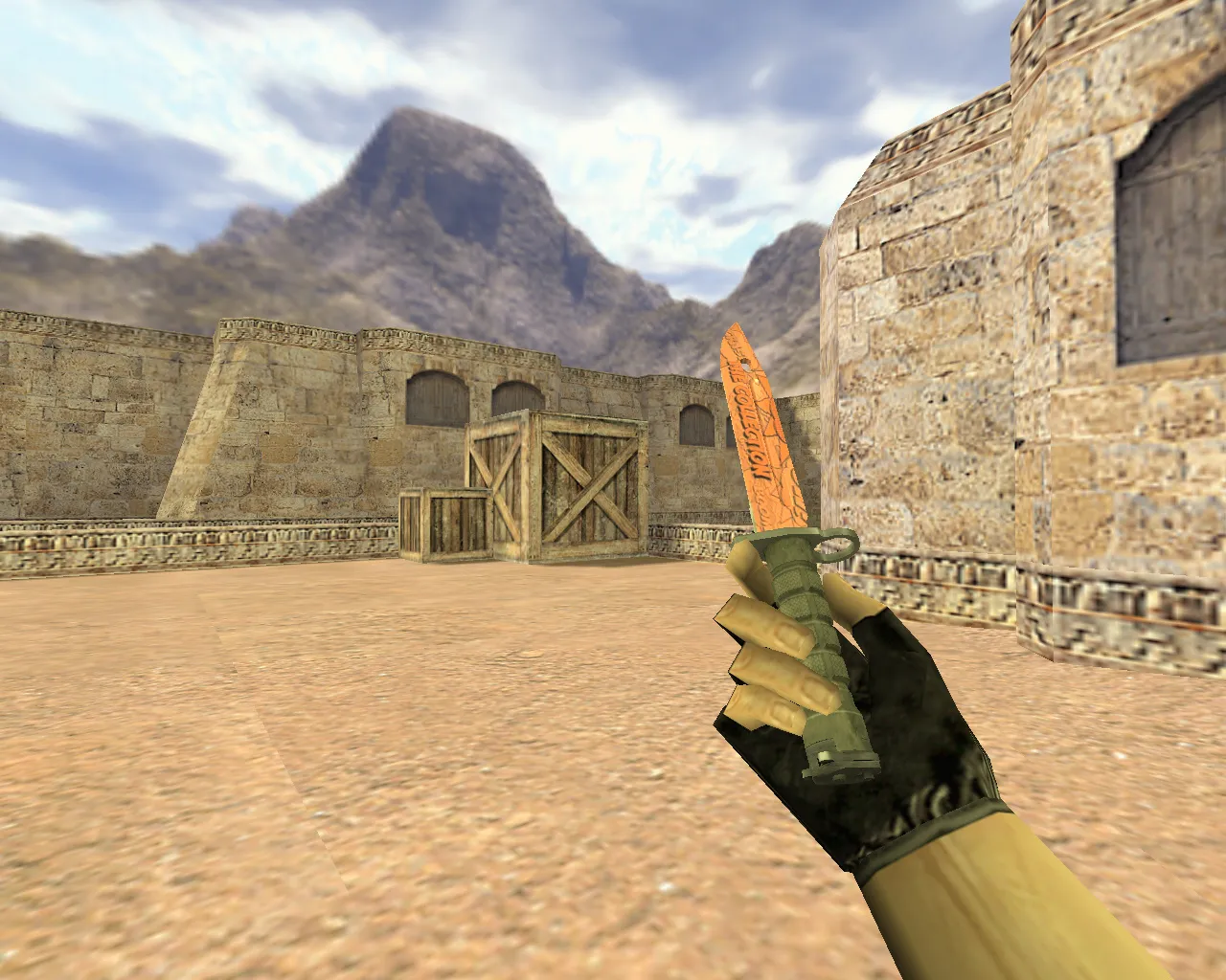 Скачать Модель «Штык-нож БАХ» v_ для CS 1.6: p_ и w_ файлы, анимация осмотра, звук и текстуры ножа - Скриншот