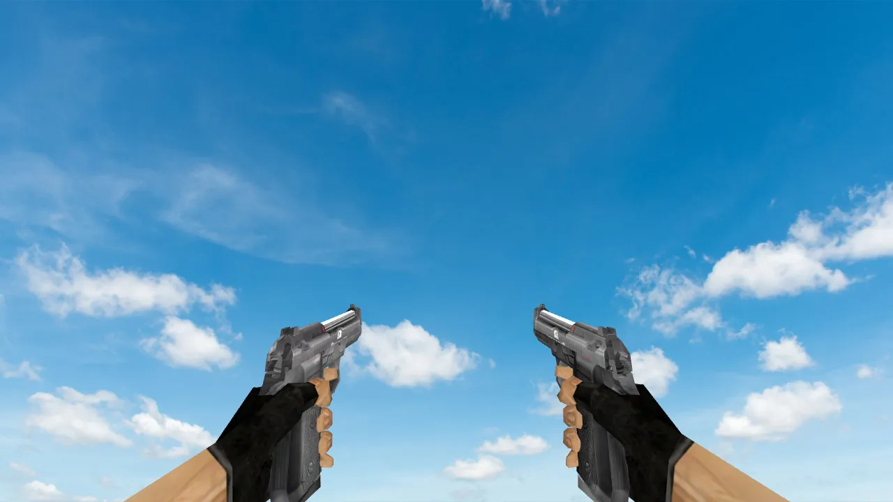 Пак моделей оружия «Default Weapons Chromed» для CS 1.6: v_, p_, w_ модели, звуки, анимация осмотра и текстуры — скриншот 6