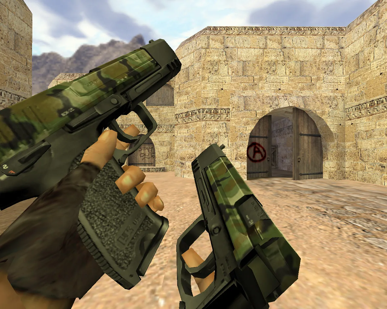 Скачать Модель «Два USP Камуфляж» для CS 1.6: Четкая и стильная - Скриншот