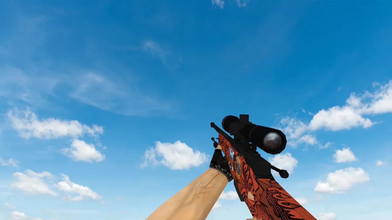 Скачать Модель «AWP «БАХ» с наклейками» для CS 1.6 - Скриншот
