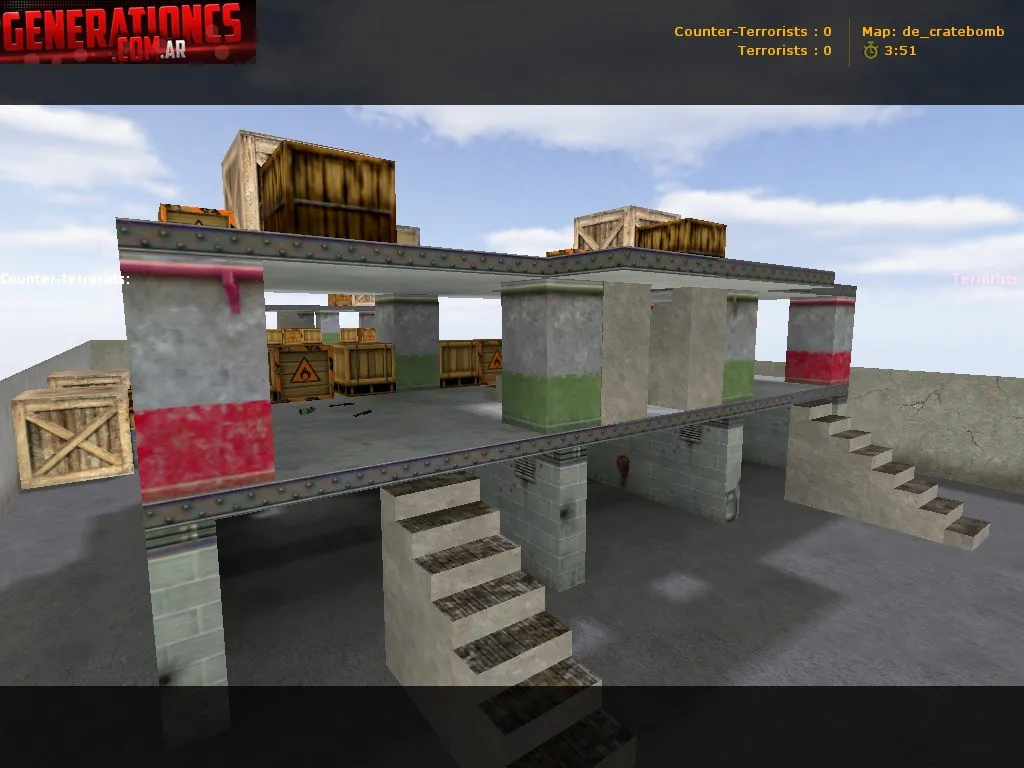 Скачать Карта de_cratebomb для CS 1.6: тактика, баланс сторон, .nav для ботов и оптимизация - Скриншот