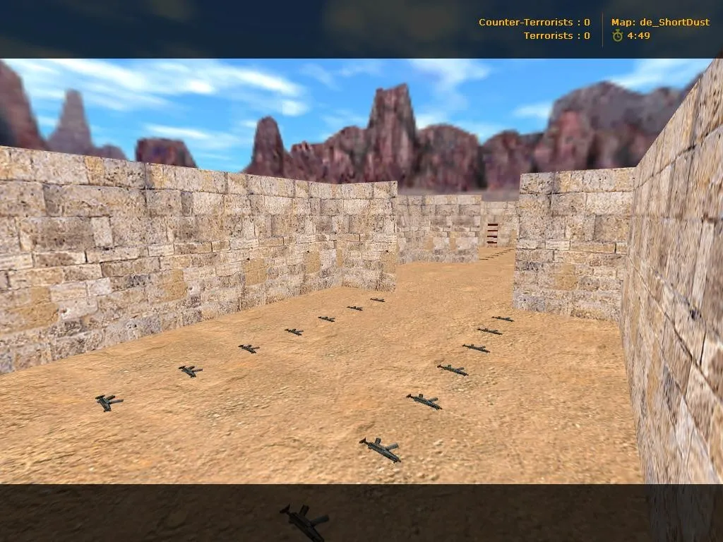 Скачать Карта de_shortdust для CS 1.6: тактическое превосходство на короткой дистанции - Скриншот