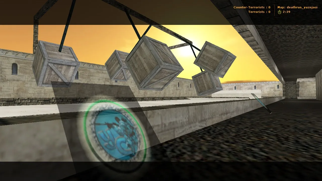 Скачать deathrun_yuznjaci для CS 1.6: карта Deathrun, точки за терров, ловушки и бот-нав .nav - Скриншот