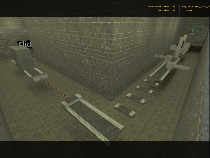 Скачать deathrun_start_click21 для CS 1.6: тактики за спецов и за команду, точки, боты и оптимизация - Скриншот