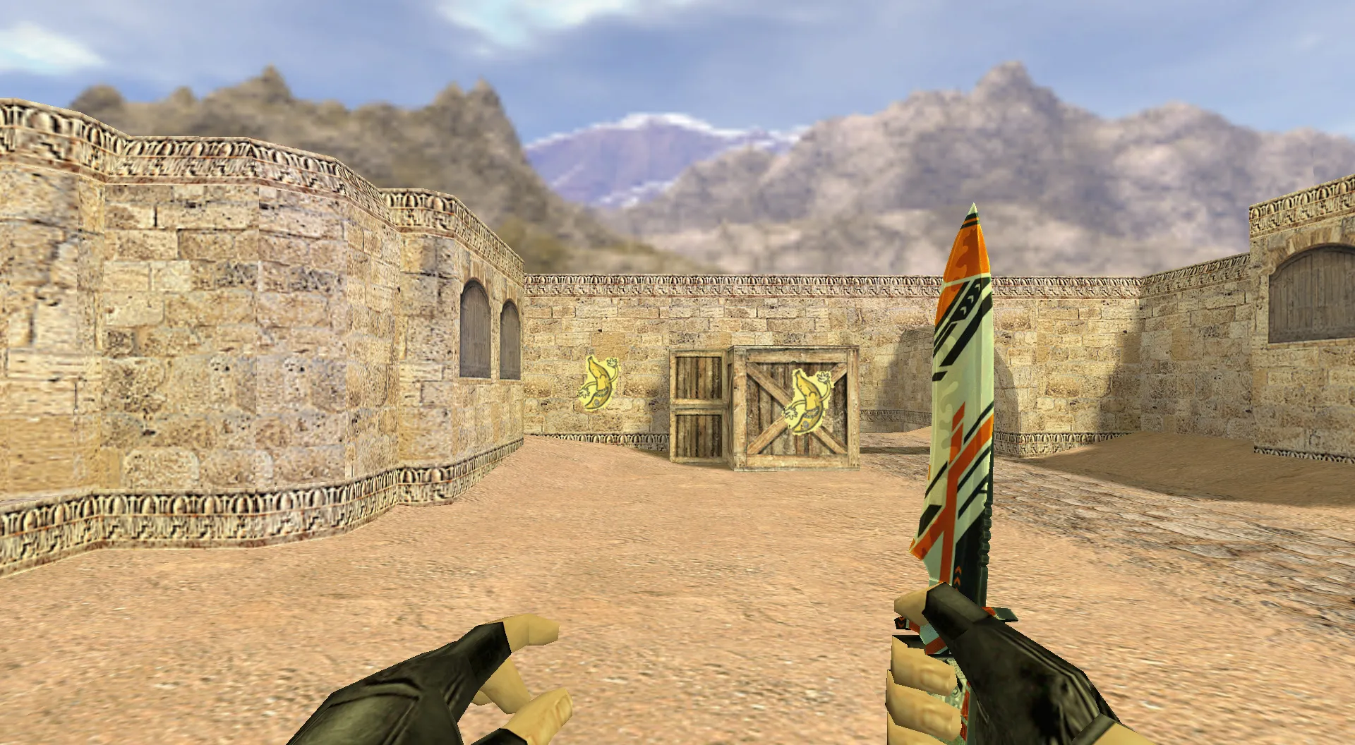 Скачать Граффити «Банан» для CS 1.6 - Уникальный стиль из CS:GO - Скриншот
