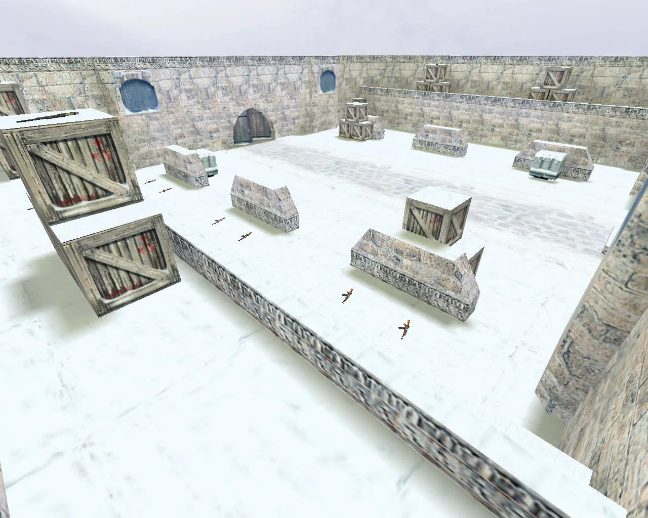 Скачать aim_snowy_winter для CS 1.6: тренировка прицела, точки спавна, маршруты и настройка сервера - Скриншот