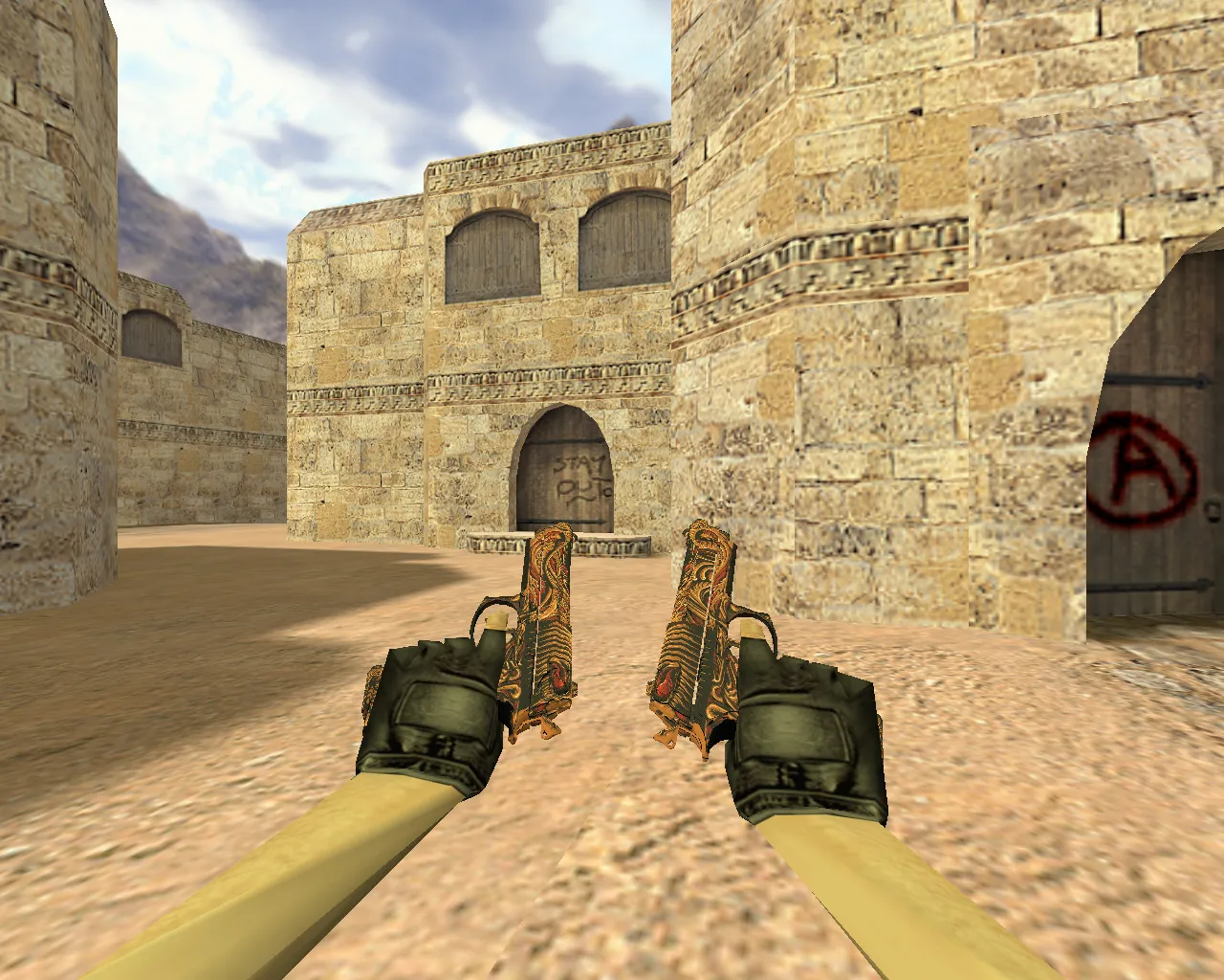 Скачать Модель Dual Elites Узор мертвеца для CS 1.6 - Скриншот