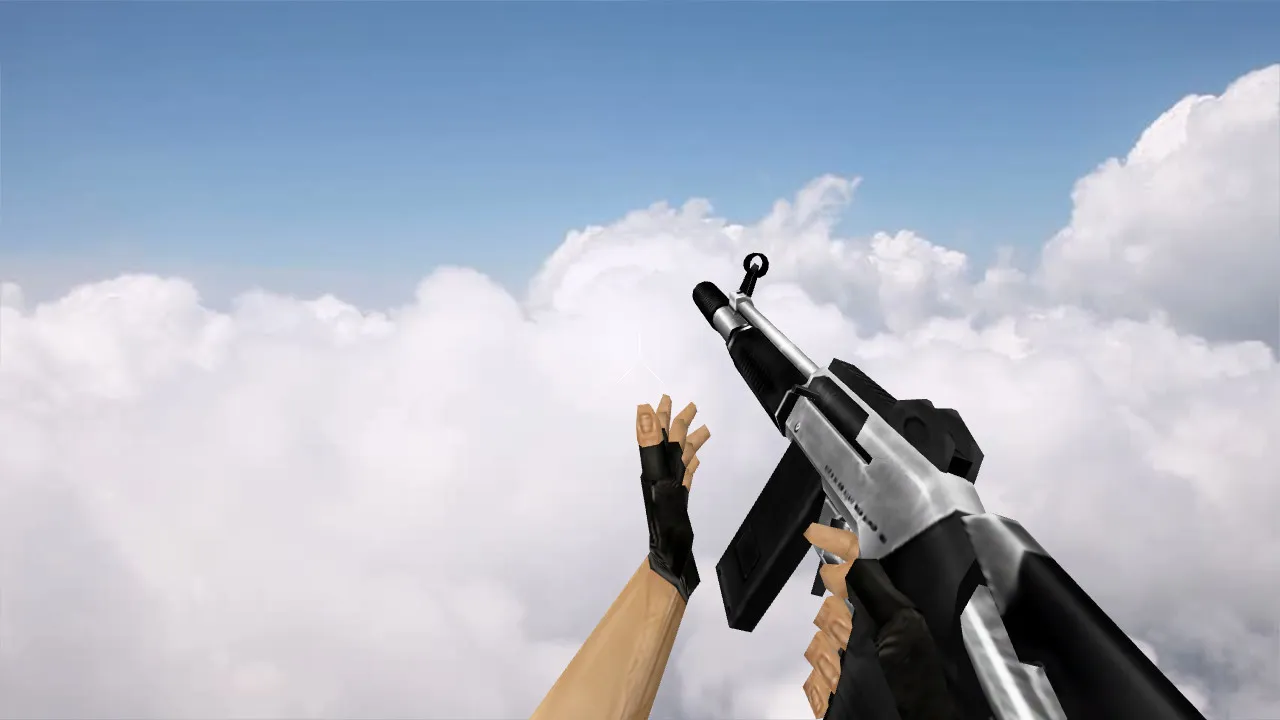 Скачать Модель v_ak47 «Handheld Laser Cannon» для CS 1.6: p_ak47, w_ak47, звуки, анимация осмотра и качество текстур - Скриншот