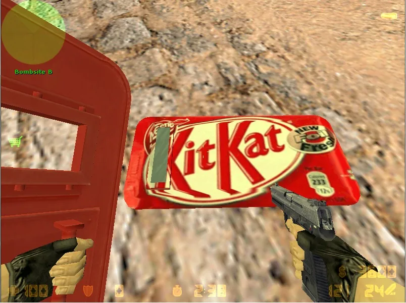 Скачать Модель «KitKat Shield» для CS 1.6: v_ и p_ модели, звуки, анимация осмотра и текстуры - Скриншот
