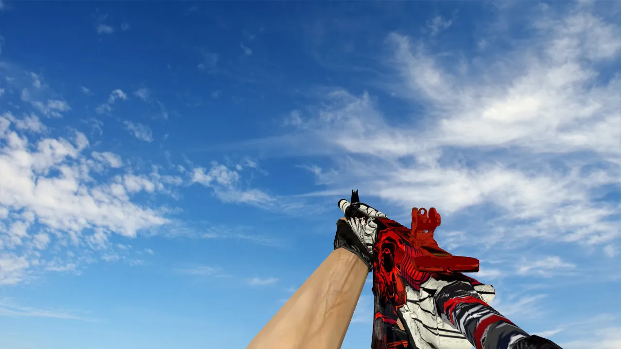 Скачать Модель M4A4 De Jackal для CS 1.6: v_, p_, w_ файлы, звуки, анимация осмотра, текстуры - Скриншот