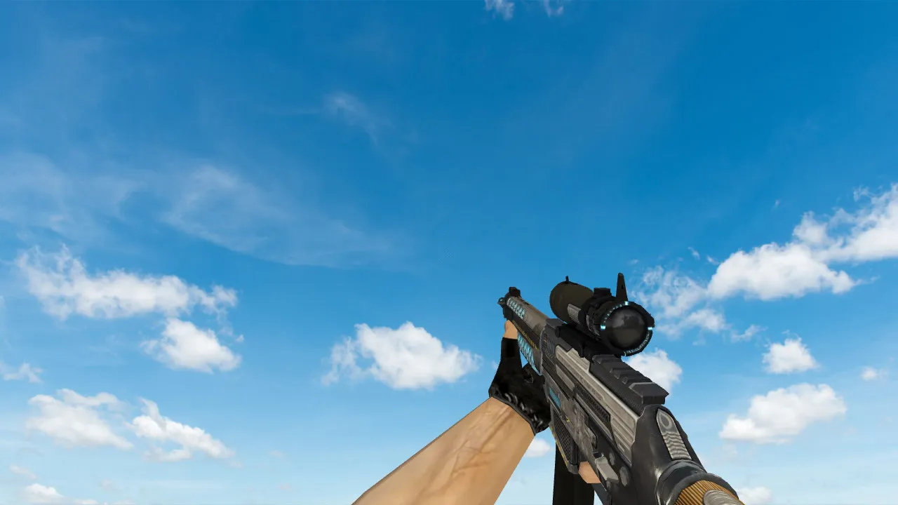 Скачать Модель «SG 553 Gauss Rifle» для CS 1.6 - Качество и Уникальность - Скриншот