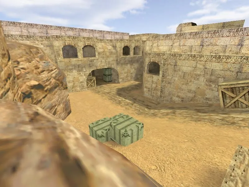 Скачать Карта de_dust2x2_unlimited для CS 1.6: баланс сторон, точки, .nav для ботов и оптимизация wpoly/epoly - Скриншот