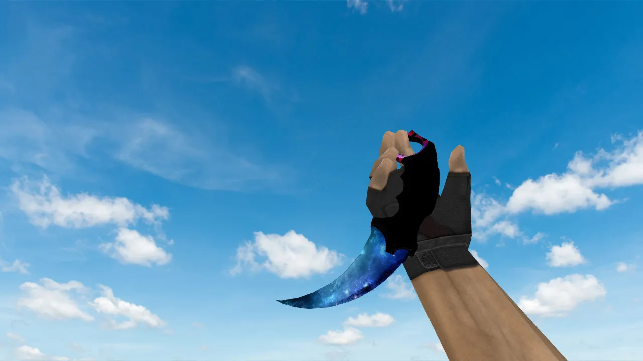 Модель ножа Karambit Space v_knife_p в CS 1.6: звуки, анимация осмотра, качество текстур — скриншот 1