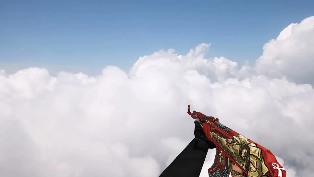 Скачать Модель v_ p_ w_ Default AK-47 Anubis для CS 1.6: точный осмотр, звуки, текстуры - Скриншот