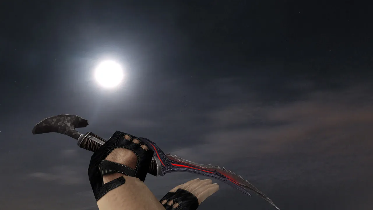 Скачать Модель ножа «Daedric Dagger» v_model для CS 1.6: звуки, анимация осмотра, текстуры и качественный вид в игре - Скриншот