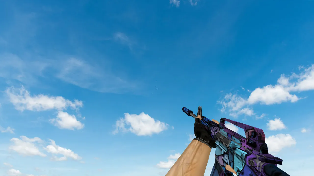 Скачать Default M4A1 Colored — v_model, p_model, w_model для CS 1.6: звук, анимация осмотра, качество текстур - Скриншот