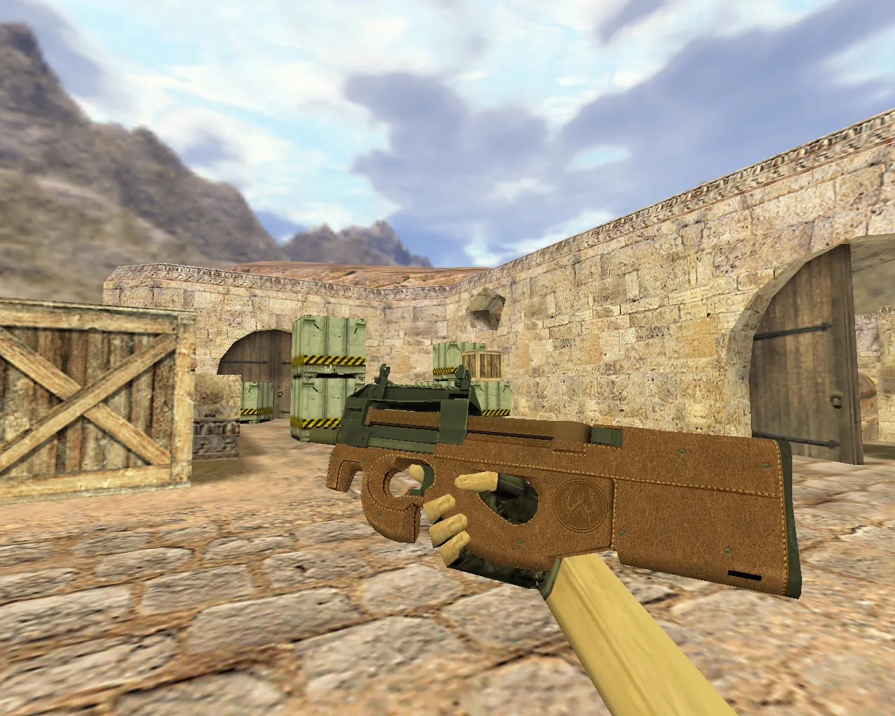 Скачать Модель P90 Кожаный для CS 1.6 - Скачай и играй - Скриншот