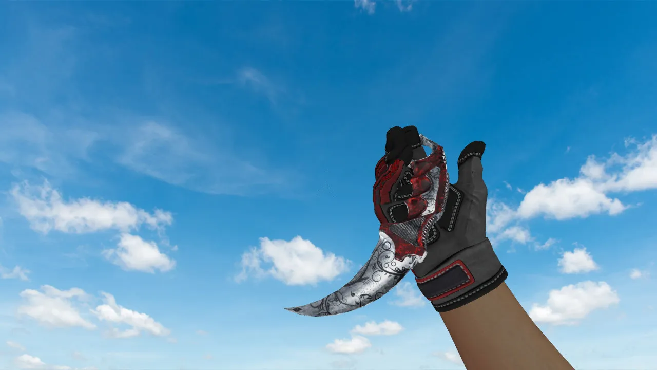 Скачать Модель ножа Karambit ABSTR v_ p_ w_ для CS 1.6: звуки, анимация осмотра, текстуры, качество модели - Скриншот