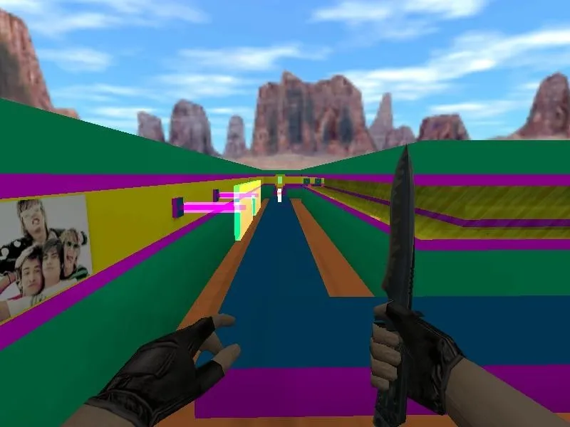 Скачать deathrun_restart_click21 для CS 1.6: карта deathrun, точки для CT/T, ловушки, .nav и оптимизация - Скриншот