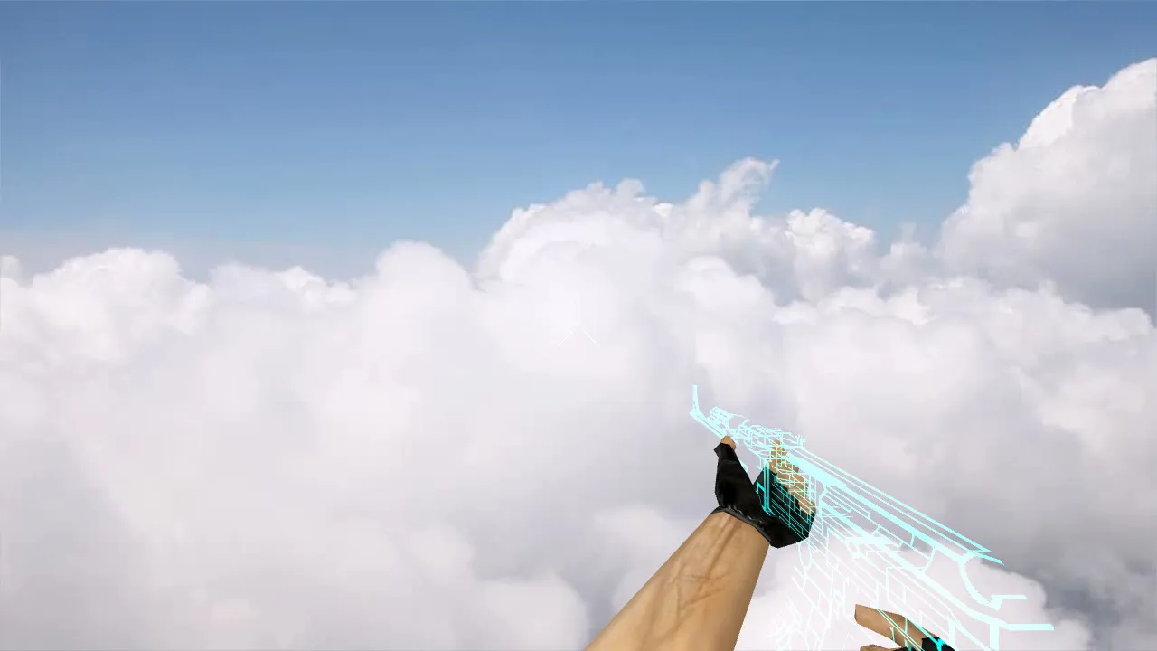 Скачать Модель «AK-47 TRON» v_ p_ w_ для CS 1.6: звуки, анимация осмотра и качество текстур - Скриншот