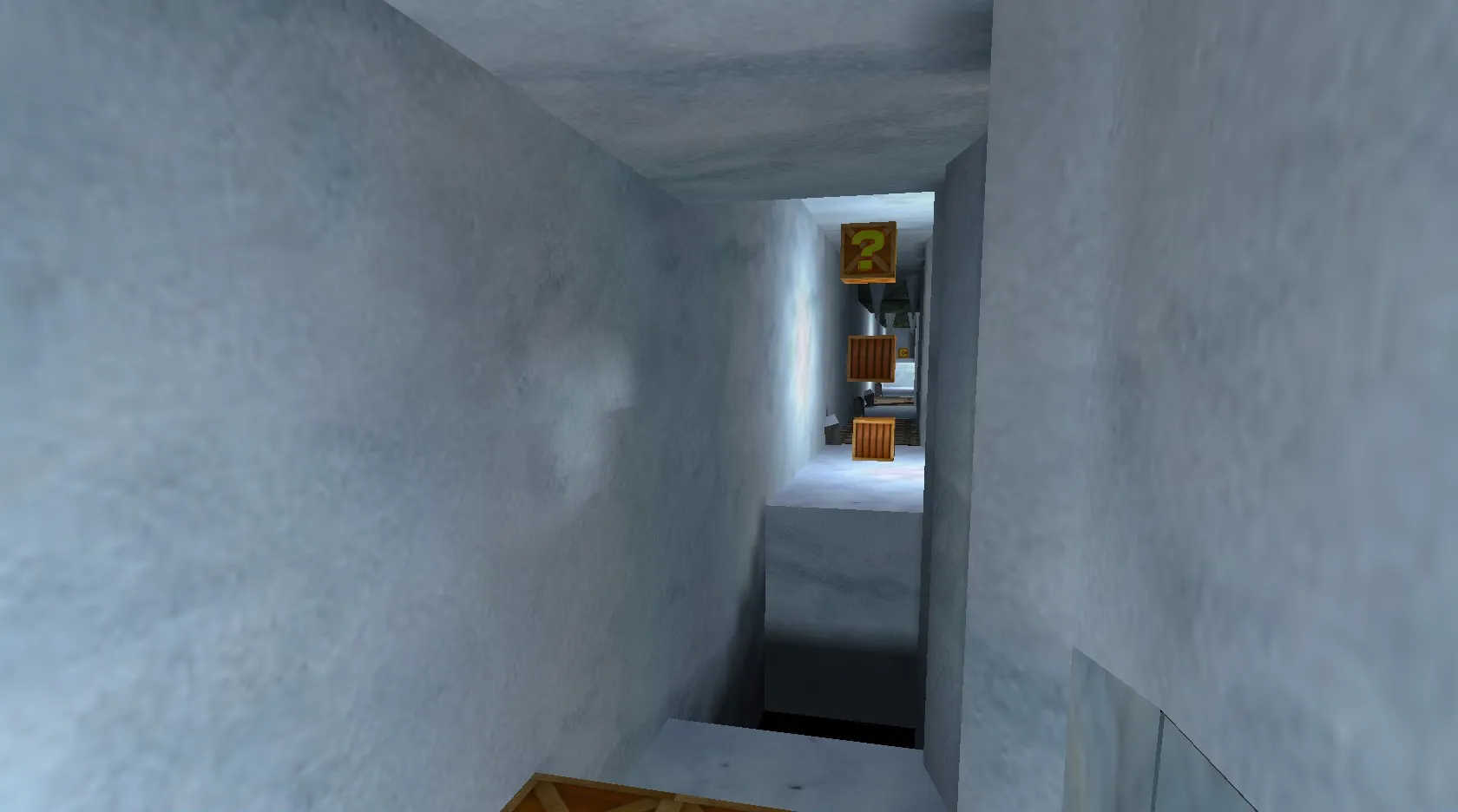 Скачать deathrun_cold_hard_crash для CS 1.6: карта для deathrun, точки, роли, боты (.nav) и настройка - Скриншот