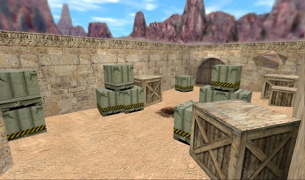 de_dust_wacky карта для CS 1.6: баланс сторон, точки для раундов, .nav для ботов, оптимизация wpoly/epoly — скриншот 7