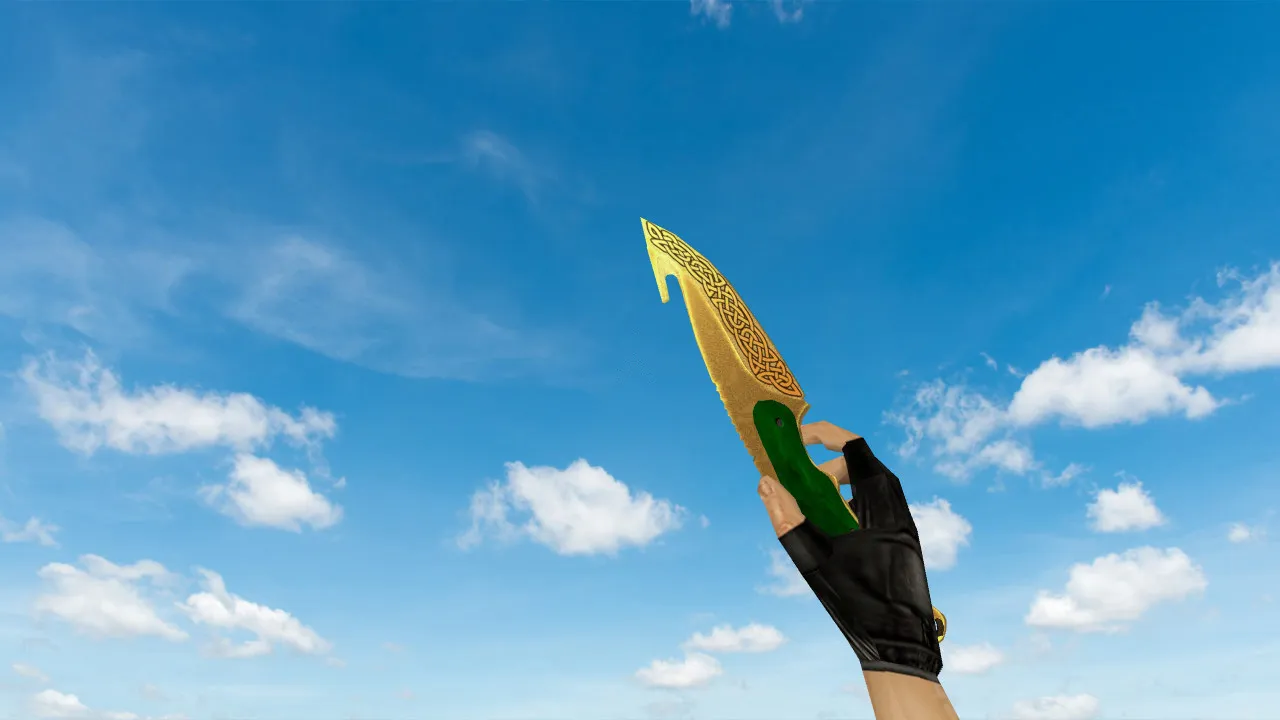Скачать v_knife модели ножа с лезвием-крюком «Легенды» (Default Gloves) для CS 1.6: звуки, анимация осмотра, текстуры - Скриншот