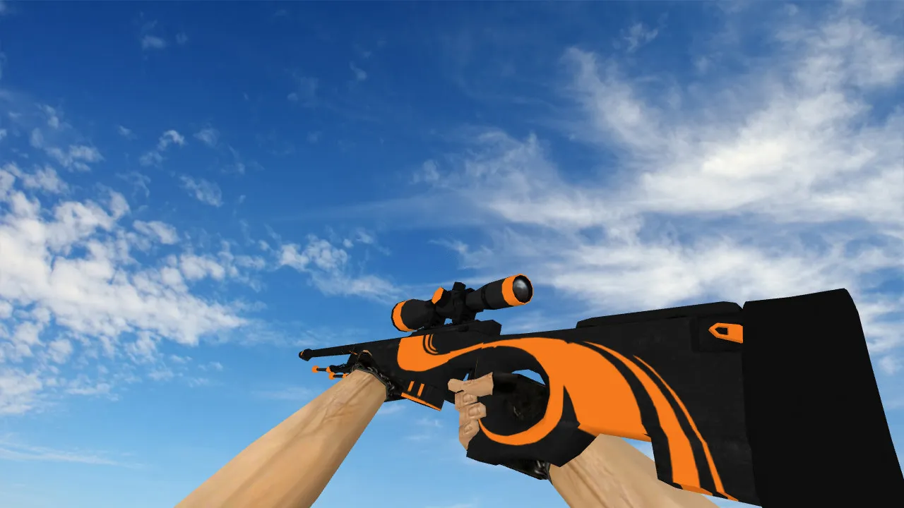 Скачать Модель AWP Orange Dash для CS 1.6 - Уникальный скин - Скриншот