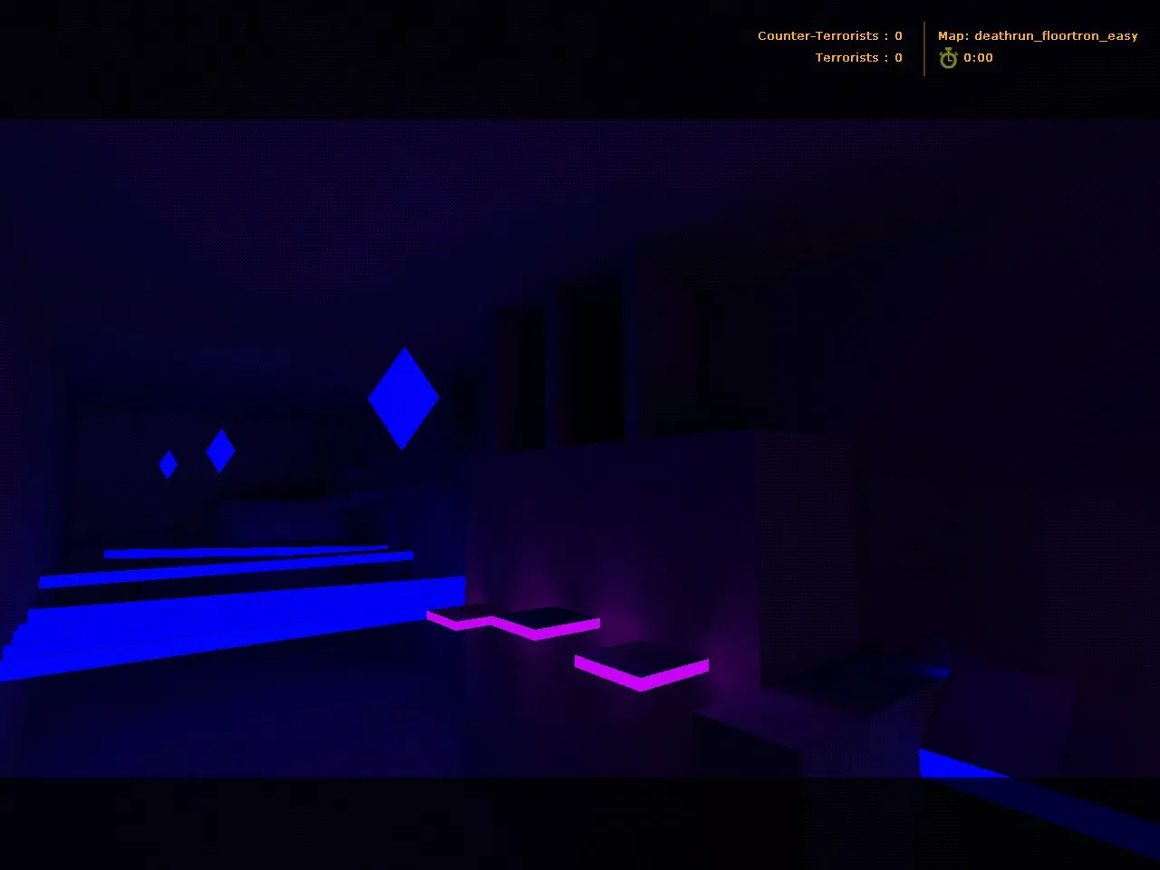 Скачать deathrun_floortron_easy для CS 1.6: карта deathrun, баланс сторон и тактики прохождения - Скриншот