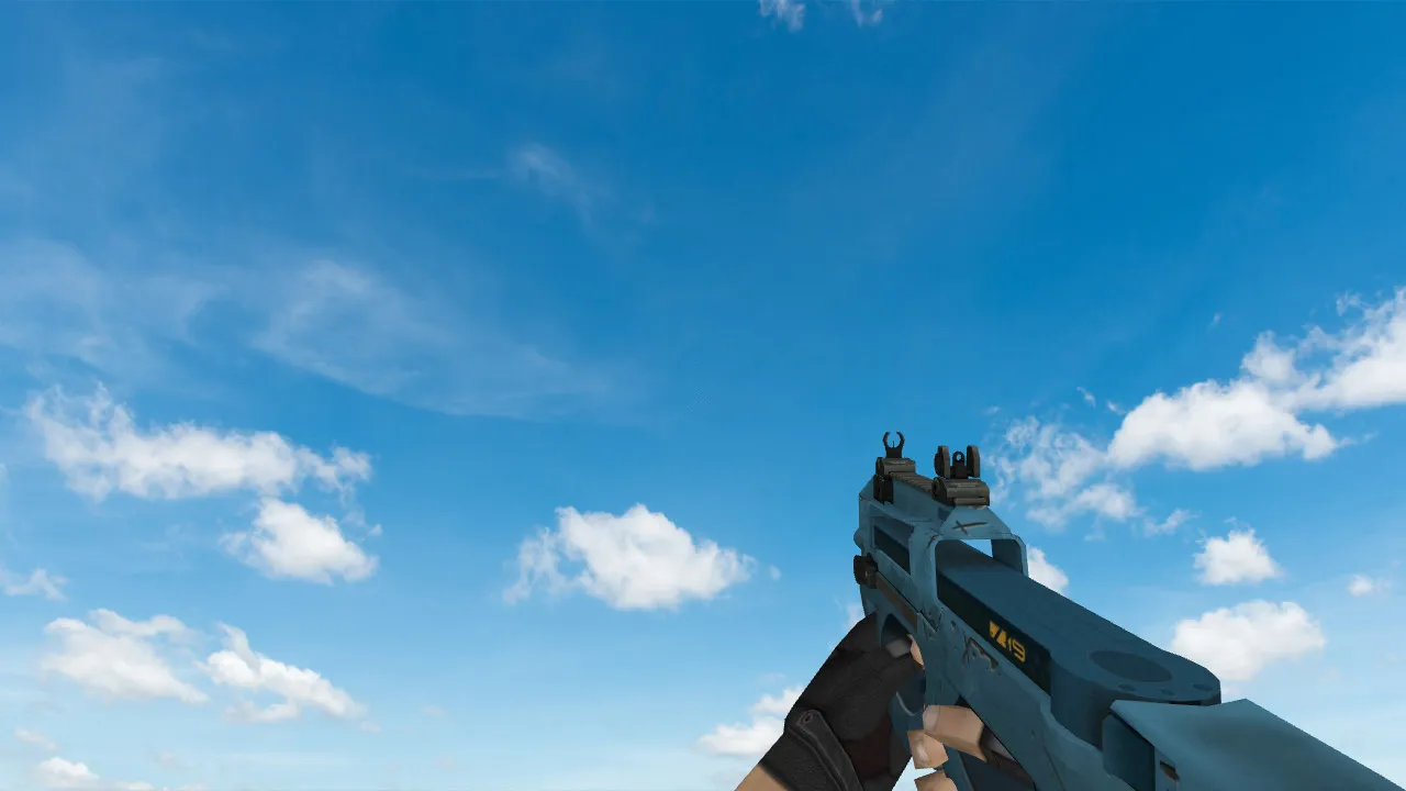 Скачать Модель P90 «Пришелец» для CS 1.6 - Уникальный Скин - Скриншот