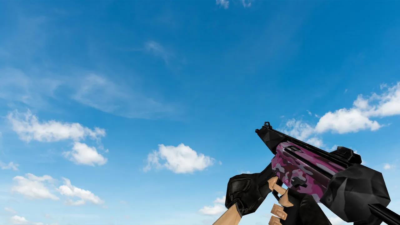 Скачать Модель MP5 Pink Camo для CS 1.6 - Кастомизация оружия - Скриншот