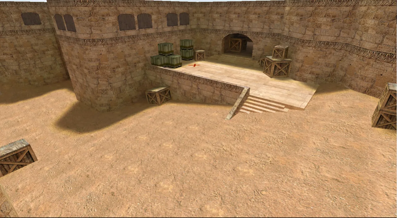 Скачать Карта de_dust3 by lambadi для CS 1.6: dust-антураж, баланс сторон и точки под пуш/контроль - Скриншот