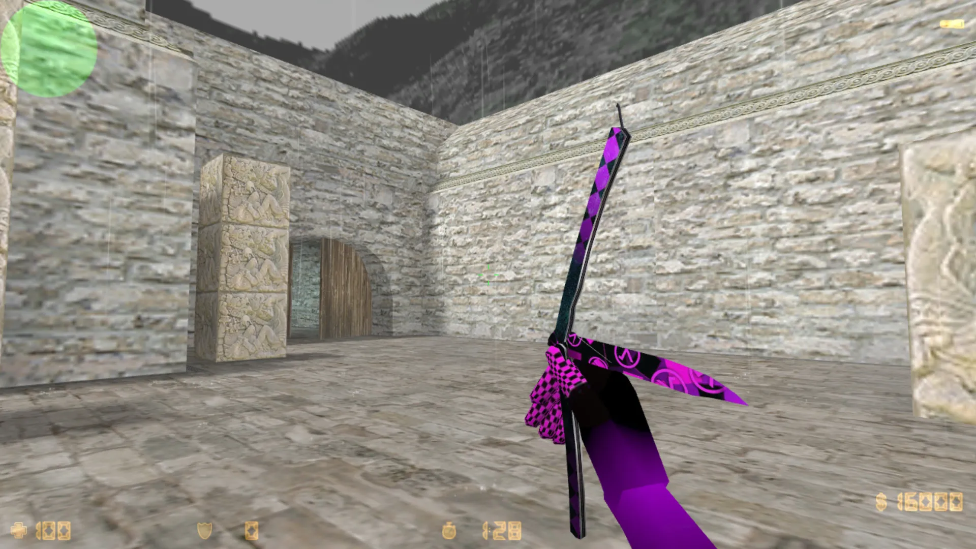 Скачать Нож-бабочка Purple Error v_ knife модели для CS 1.6: анимация осмотра, звук, качество текстур - Скриншот