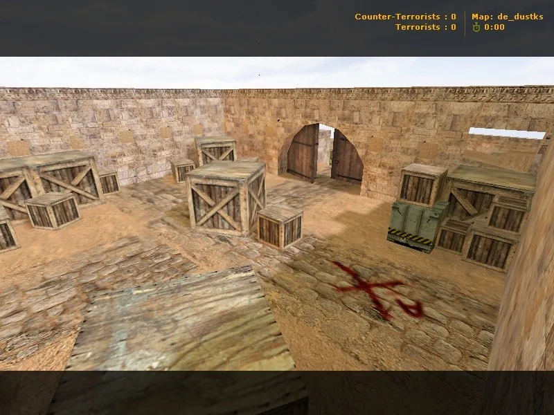 Скачать de_dustks для CS 1.6: настройка сервера, баланс сторон и тактика на Dust/KS локациях - Скриншот