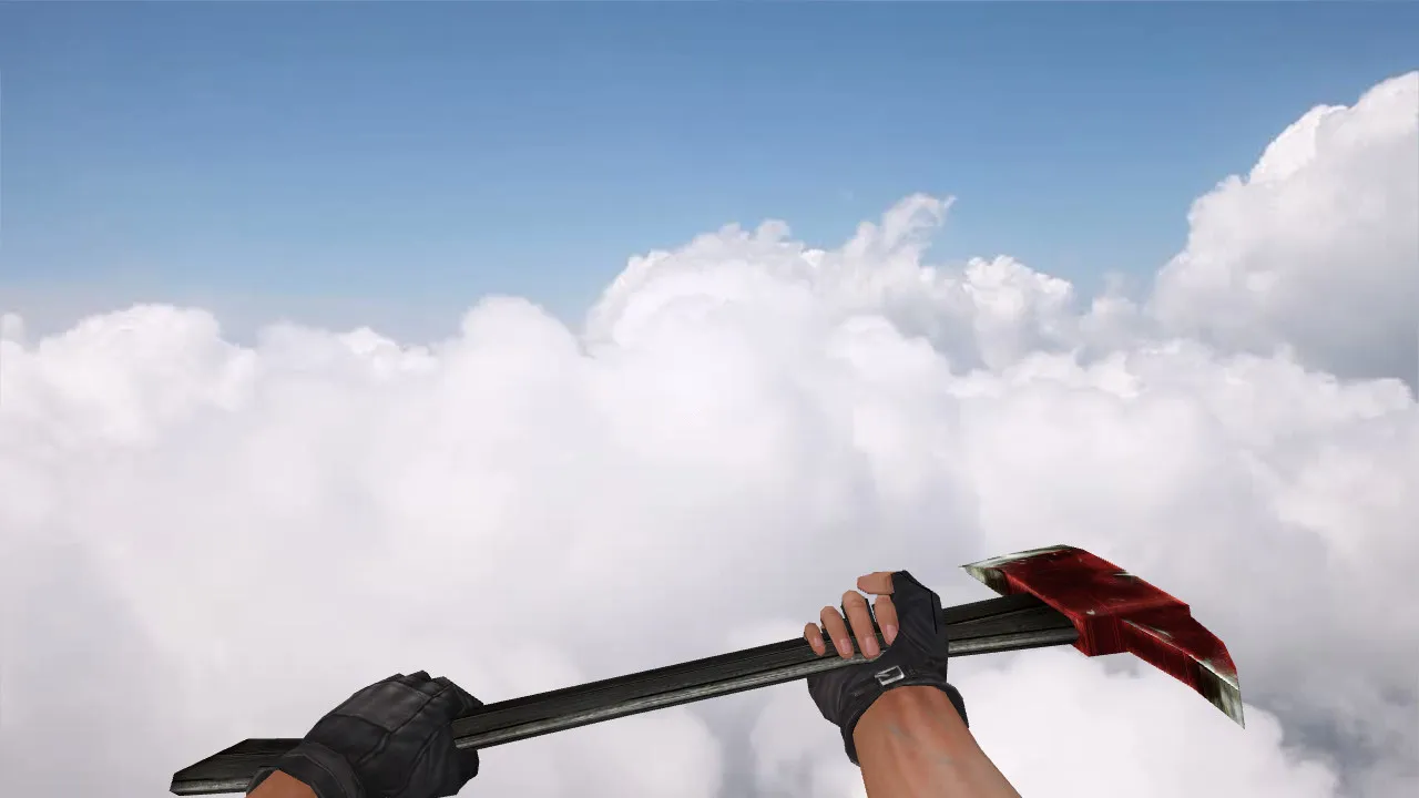 Скачать Модель «Axe Hammer» для CS 1.6: v_ и p_ нож, звуки, анимация осмотра, качество текстур и настройка - Скриншот