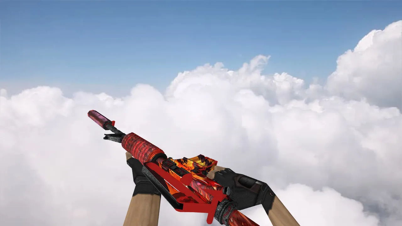 Скачать М4А1 Chicken Revenge v_model для CS 1.6: текстуры, анимация осмотра, звуки и настройка под сервер - Скриншот