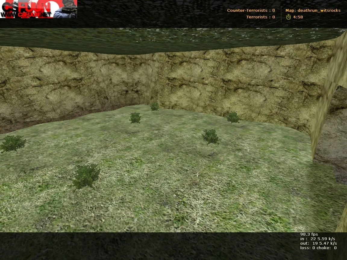 Скачать deathrun_witsrocks для CS 1.6: карта Deathrun, точки заразы и тайминги, .nav для ботов, оптимизация - Скриншот