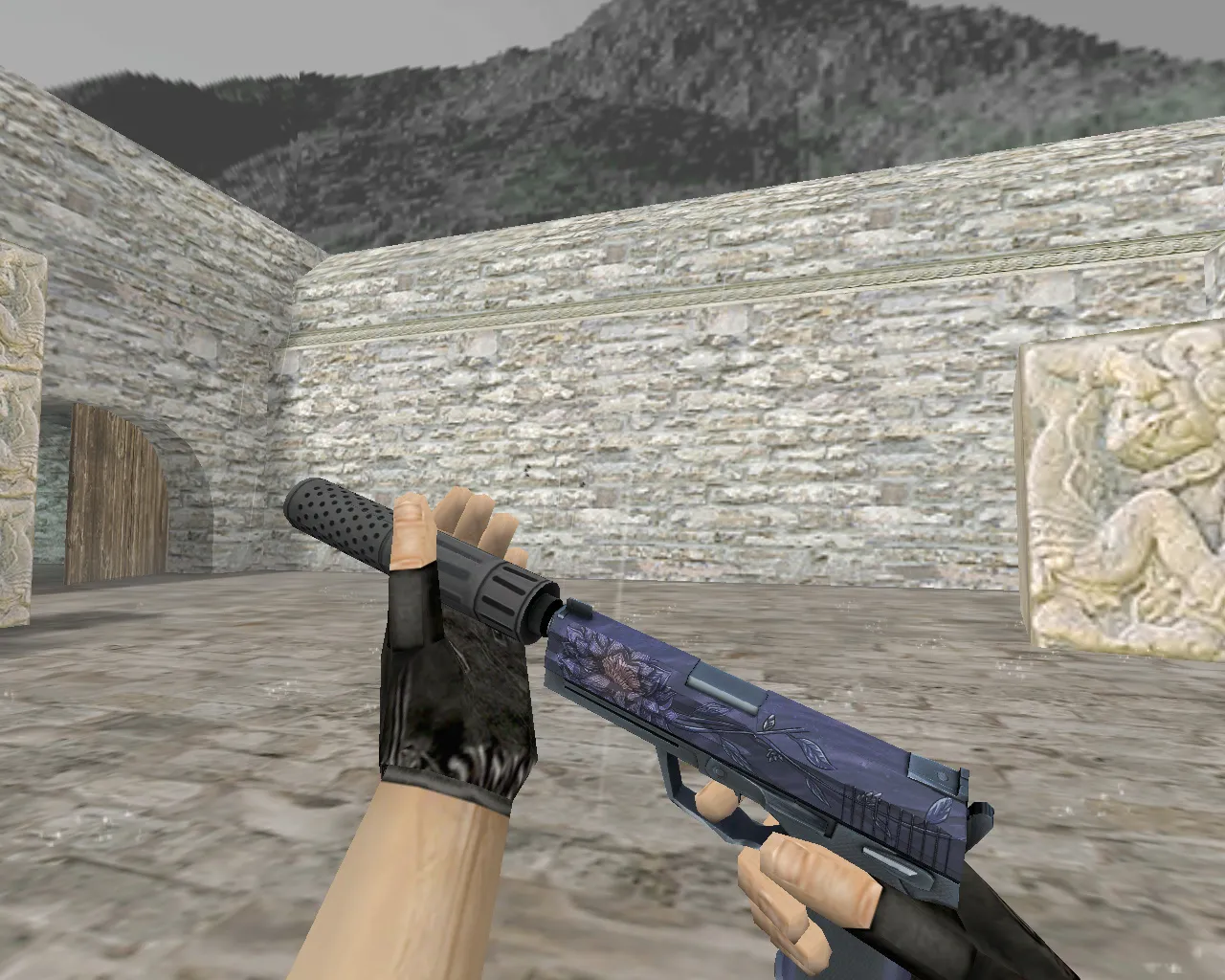 Скачать USP-S | Чёрный лотос (Black Lotus) для CS 1.6 - Модели оружия - Скриншот